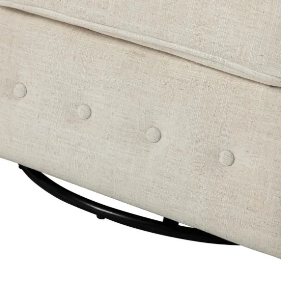 Cream Tufted Swivel Accent Chair-Kirkland's Home Best Sale