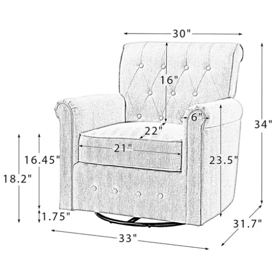 Cream Tufted Swivel Accent Chair-Kirkland's Home Best Sale