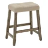 Cream Tufted Upholstered Counter Stools, Set Of 3-Kirkland's Home Flash Sale