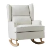 Cream Upholstered Wingback Rocking Chair-Kirkland's Home Best