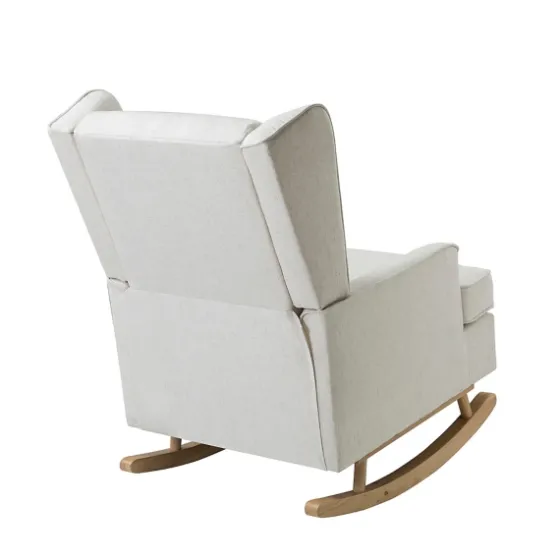 Cream Upholstered Wingback Rocking Chair-Kirkland's Home Best