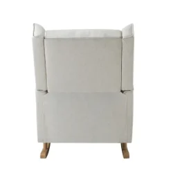 Cream Upholstered Wingback Rocking Chair-Kirkland's Home Best
