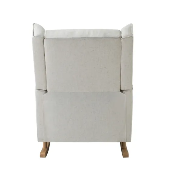 Cream Upholstered Wingback Rocking Chair-Kirkland's Home Best