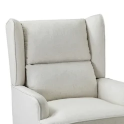 Cream Upholstered Wingback Rocking Chair-Kirkland's Home Best
