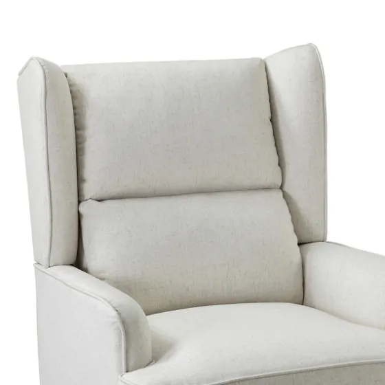 Cream Upholstered Wingback Rocking Chair-Kirkland's Home Best