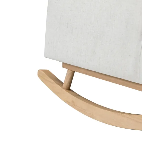 Cream Upholstered Wingback Rocking Chair-Kirkland's Home Best