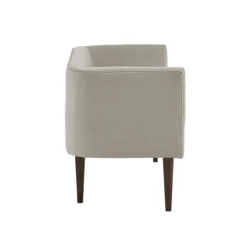 Cream Velvet Low Back Transitional Settee-Kirkland's Home Hot