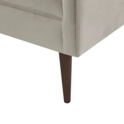 Cream Velvet Low Back Transitional Settee-Kirkland's Home Hot