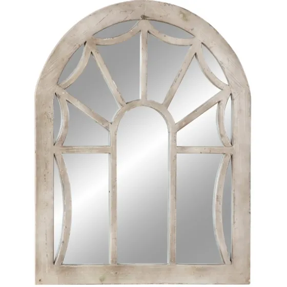 Cream Vintage Fir Wood Arch Framed Mirror-Kirkland's Home Discount