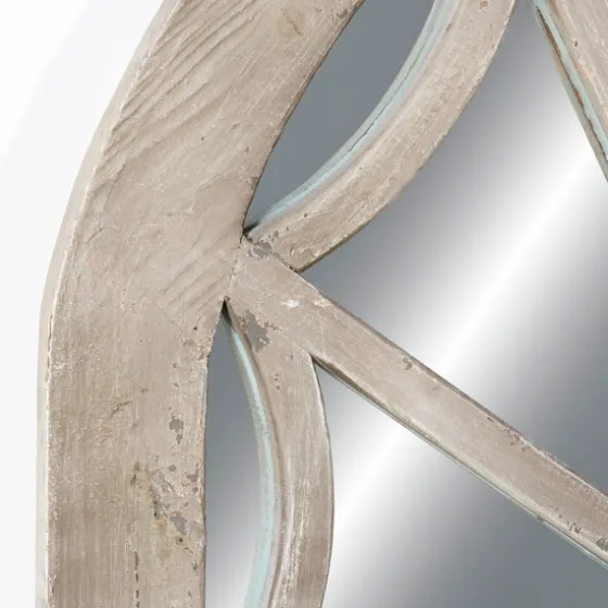 Cream Vintage Fir Wood Arch Framed Mirror-Kirkland's Home Discount