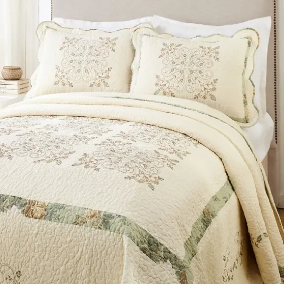 Cream Vintage Treasure Queen Bedspread-Kirkland's Home Cheap