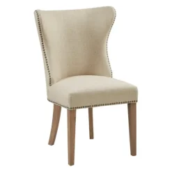 Cream Wing Back Nailhead Dining Chairs, Set Of 2-Kirkland's Home Cheap