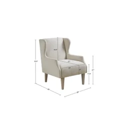 Cream Wingback Martha Stewart Accent Chair-Kirkland's Home Fashion