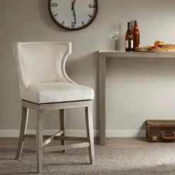 Cream Wingback Swivel Seat Counter Stool-Kirkland's Home Cheap