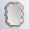 Cream Wood Beaded Wavy Frame Mirror-Kirkland's Home Best