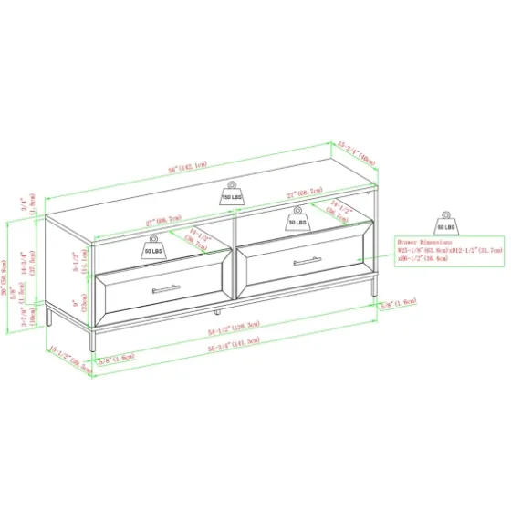 Cream Wood 2-Drawer Tv S D-Kirkland's Home Online
