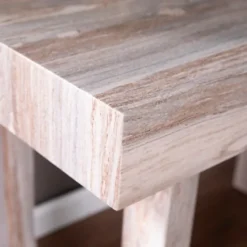 Cream Wood Faux Marble Desk-Kirkland's Home Cheap