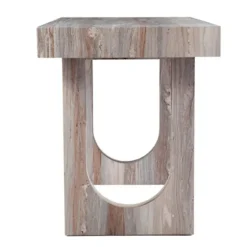 Cream Wood Faux Marble Desk-Kirkland's Home Cheap