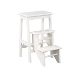 Cream Wooden 3-Level Step Stool-Kirkland's Home Online