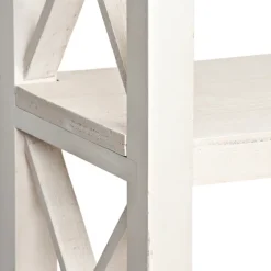 Cream Wooden Plank X-Frame Console Table-Kirkland's Home Shop