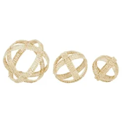 Cream Woven Decorative Orbs, Set Of 3-Kirkland's Home Store