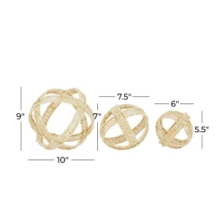 Cream Woven Decorative Orbs, Set Of 3-Kirkland's Home Store