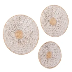 Cream Woven Dried Plant Wall Sculptures, Set Of 3-Kirkland's Home Discount