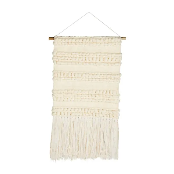Cream Woven Fringe Macrame Wall Hanging-Kirkland's Home Hot