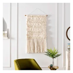 Cream Woven Fringe Macrame Wall Hanging-Kirkland's Home Hot