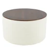Cream Woven Wood Top Storage Ottoman-Kirkland's Home Cheap