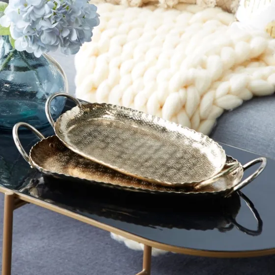Crimped Edge 2-Pc. Decorative Tray Set-Kirkland's Home Hot