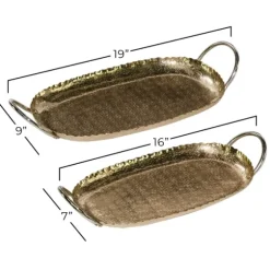 Crimped Edge 2-Pc. Decorative Tray Set-Kirkland's Home Hot