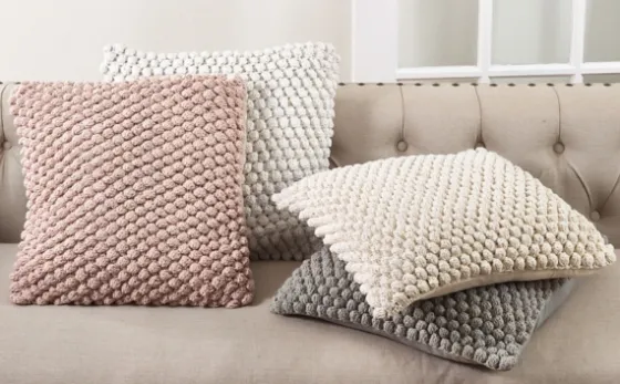 Crochet Pom Pom Cotton Pillow-Kirkland's Home Best Sale