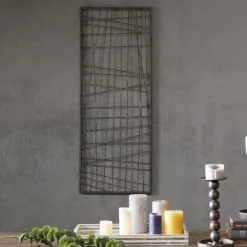 Crosshatch Metal Frame Plaque-Kirkland's Home Cheap