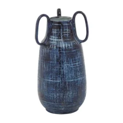 Crosshatch Triple Handle Ceramic Vase, 13 In.-Kirkland's Home Cheap