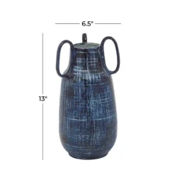 Crosshatch Triple Handle Ceramic Vase, 13 In.-Kirkland's Home Cheap