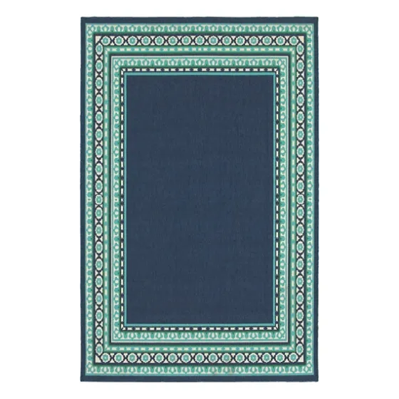 Crown Border Jenn Outdoor Rug, 6X9-Kirkland's Home Online