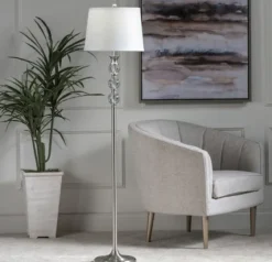 Crystal And Silver Metal Floor Lamp-Kirkland's Home Best Sale