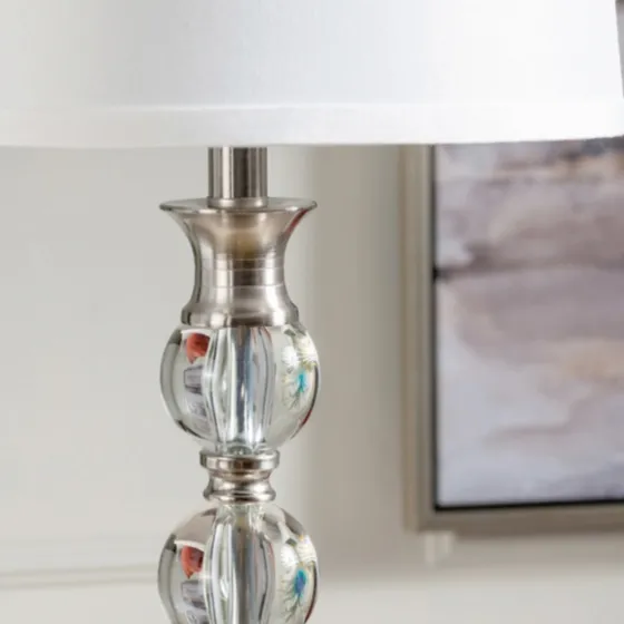 Crystal And Silver Metal Floor Lamp-Kirkland's Home Best Sale