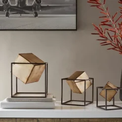 Cube Quad Sculptures, Set Of 3-Kirkland's Home Online