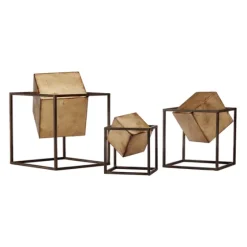 Cube Quad Sculptures, Set Of 3-Kirkland's Home Online