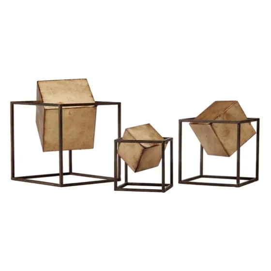 Cube Quad Sculptures, Set Of 3-Kirkland's Home Online