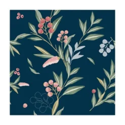 Curious Blue Floral Peel And Stick Wall Mural-Kirkland's Home New