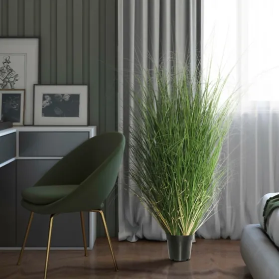 Curled Green Grass Potted Plant-Kirkland's Home Store