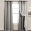 Curtain Panel Set With Overlay, 95 In.-Kirkland's Home Flash Sale