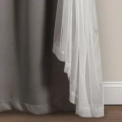Curtain Panel Set With Overlay, 95 In.-Kirkland's Home Flash Sale