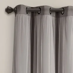 Curtain Panel Set With Overlay, 84 In.-Kirkland's Home Flash Sale