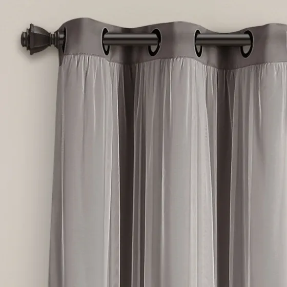 Curtain Panel Set With Overlay, 84 In.-Kirkland's Home Flash Sale