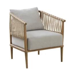Curved Wood And Jute Rope Accent Chair-Kirkland's Home Sale