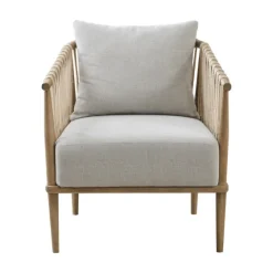 Curved Wood And Jute Rope Accent Chair-Kirkland's Home Sale